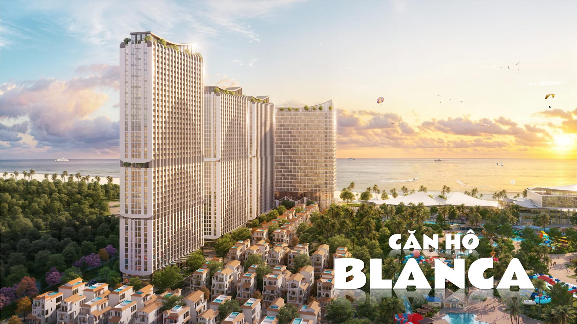 Tầm nhìn từ căn hộ Blanca City ra biển