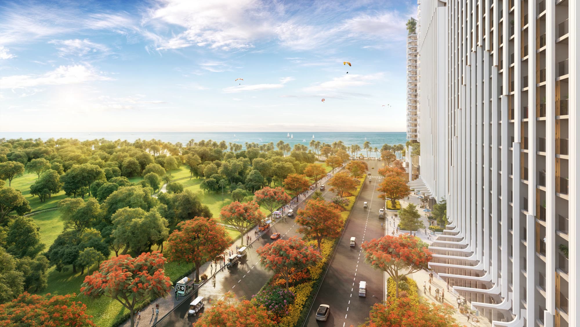 Quảng trường và trục hướng biển tại Blanca City