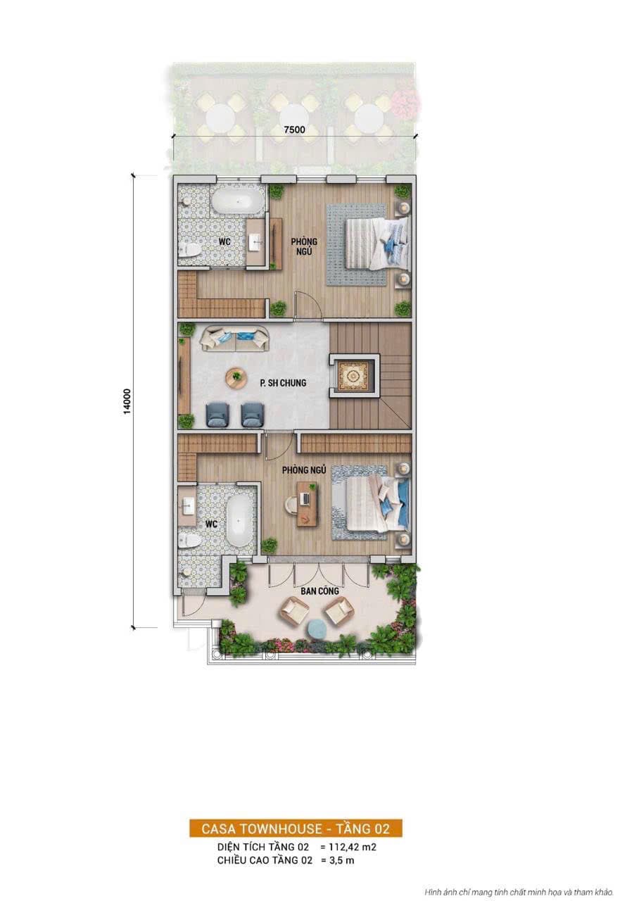Tầng 2 — Casa Townhouse, Blanca City