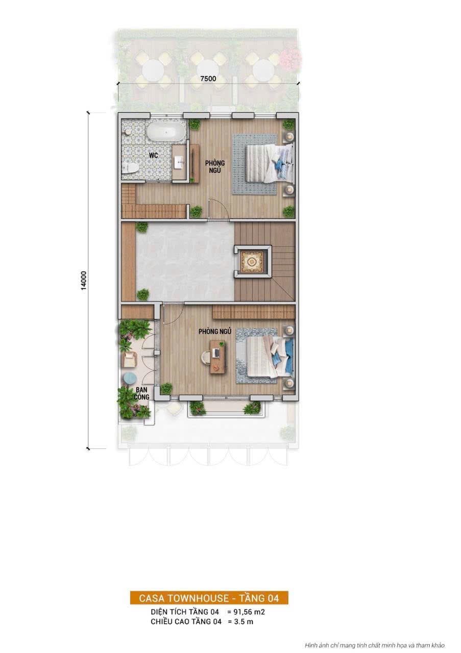 Tầng 4 — Casa Townhouse, Blanca City