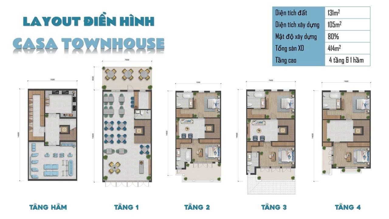 Layout điển hình — Casa Townhouse, Blanca City