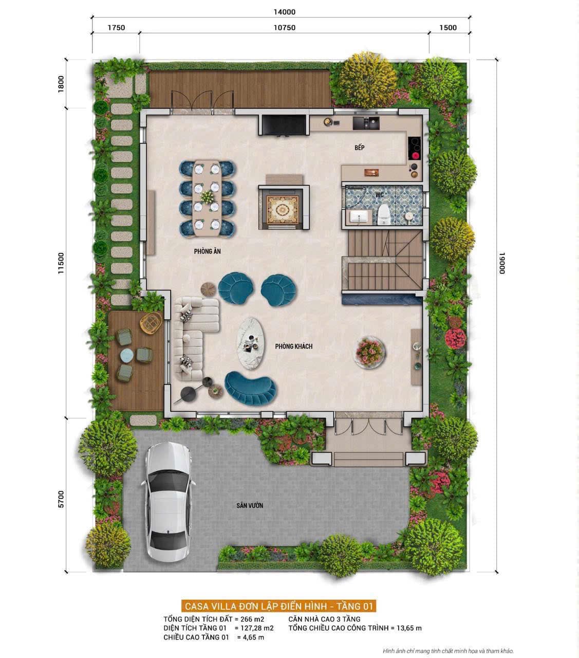 Tầng 1 — Casa Villa Đơn Lập, Blanca City