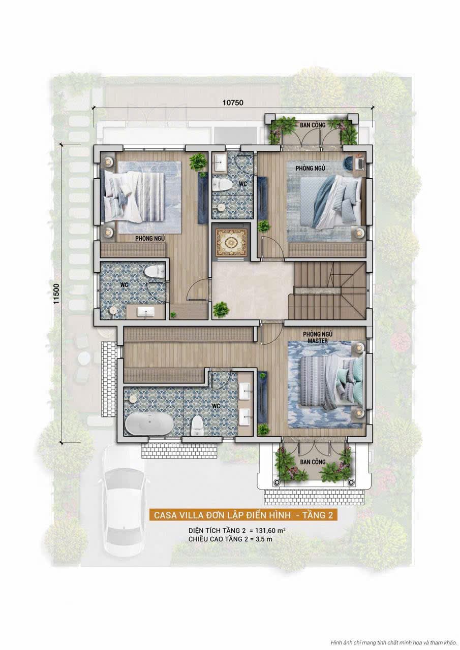 Tầng 2 — Casa Villa Đơn Lập, Blanca City
