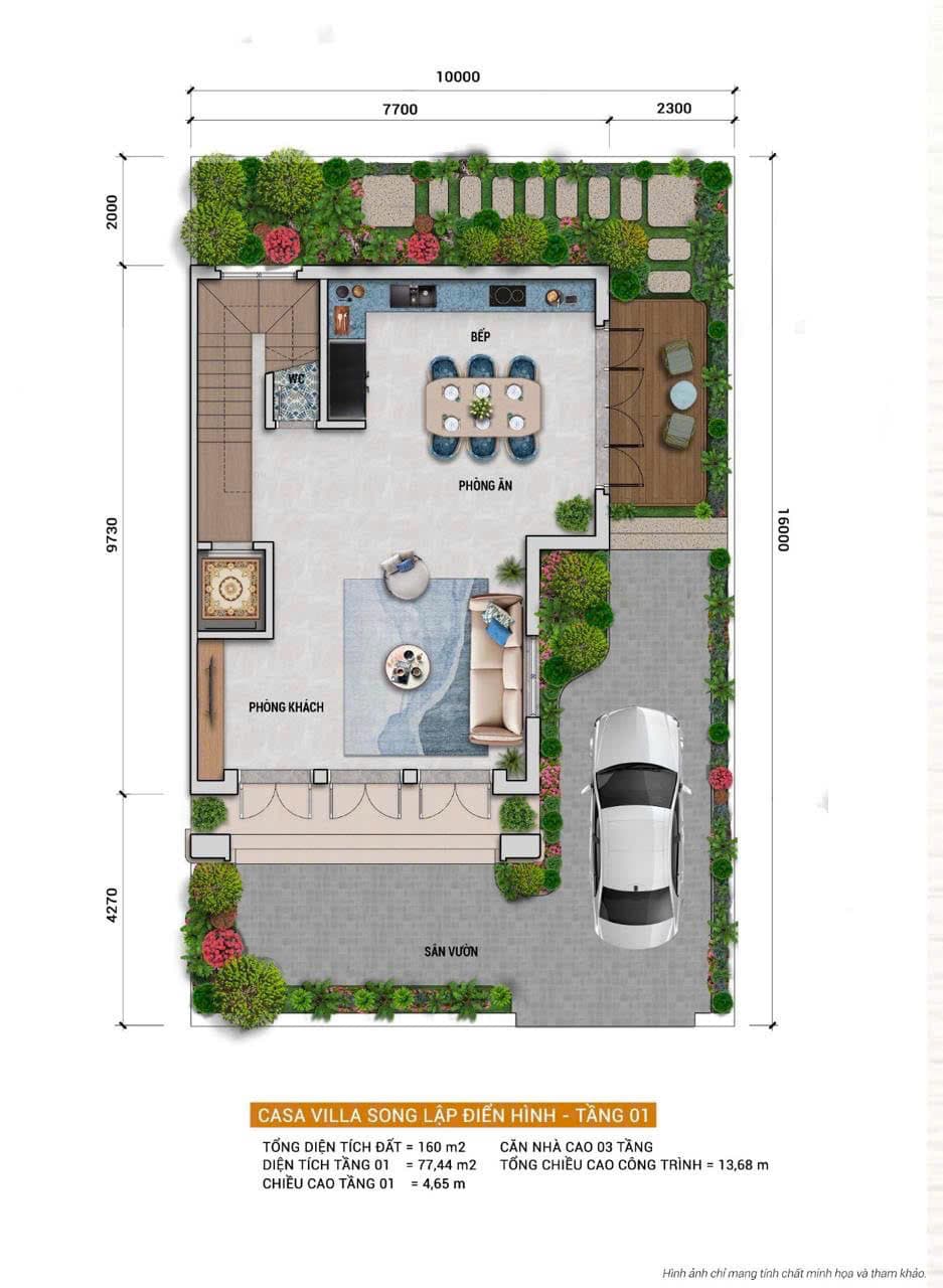 Tầng 1 — Casa Villa Song Lập, Blanca City