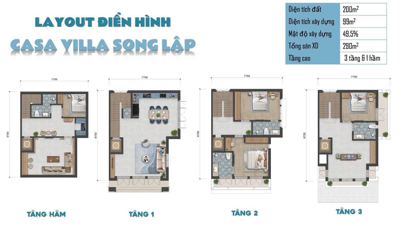 Layout điển hình — Casa Villa Song Lập, Blanca City
