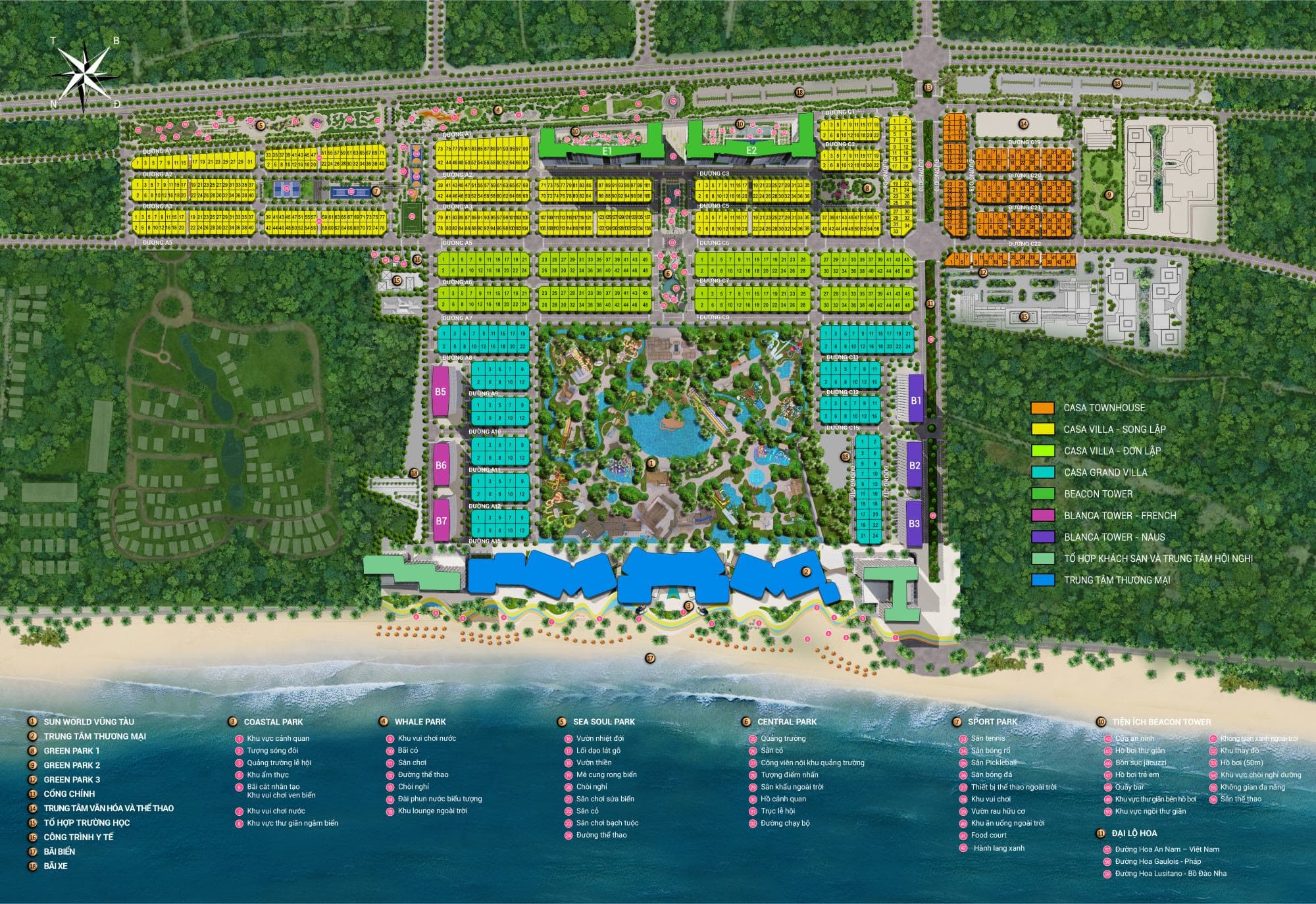 Mặt bằng tổng thể Blanca City nhìn từ trên cao