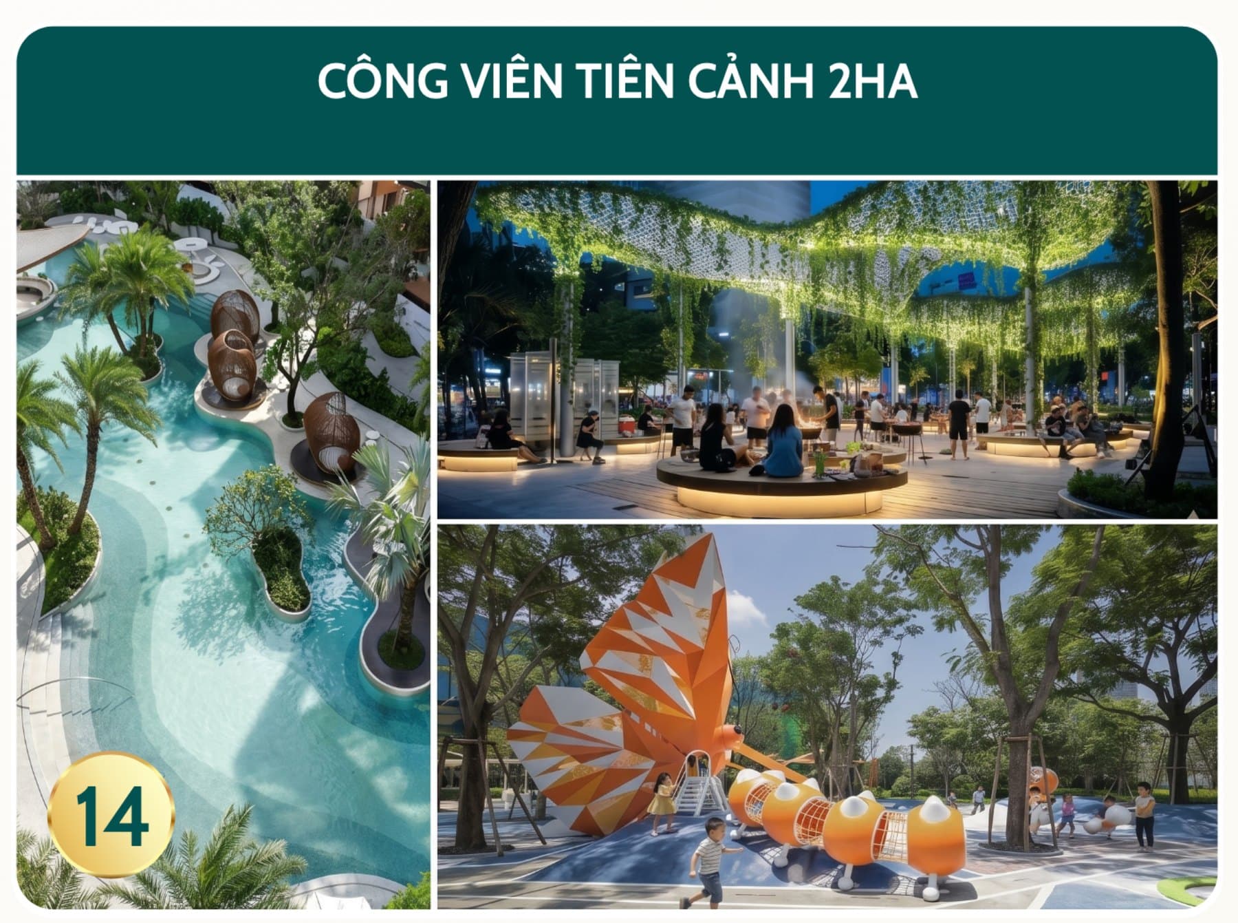 Công viên Tiên Cảnh — 2 ha, phối cảnh do chủ đầu tư phát hành