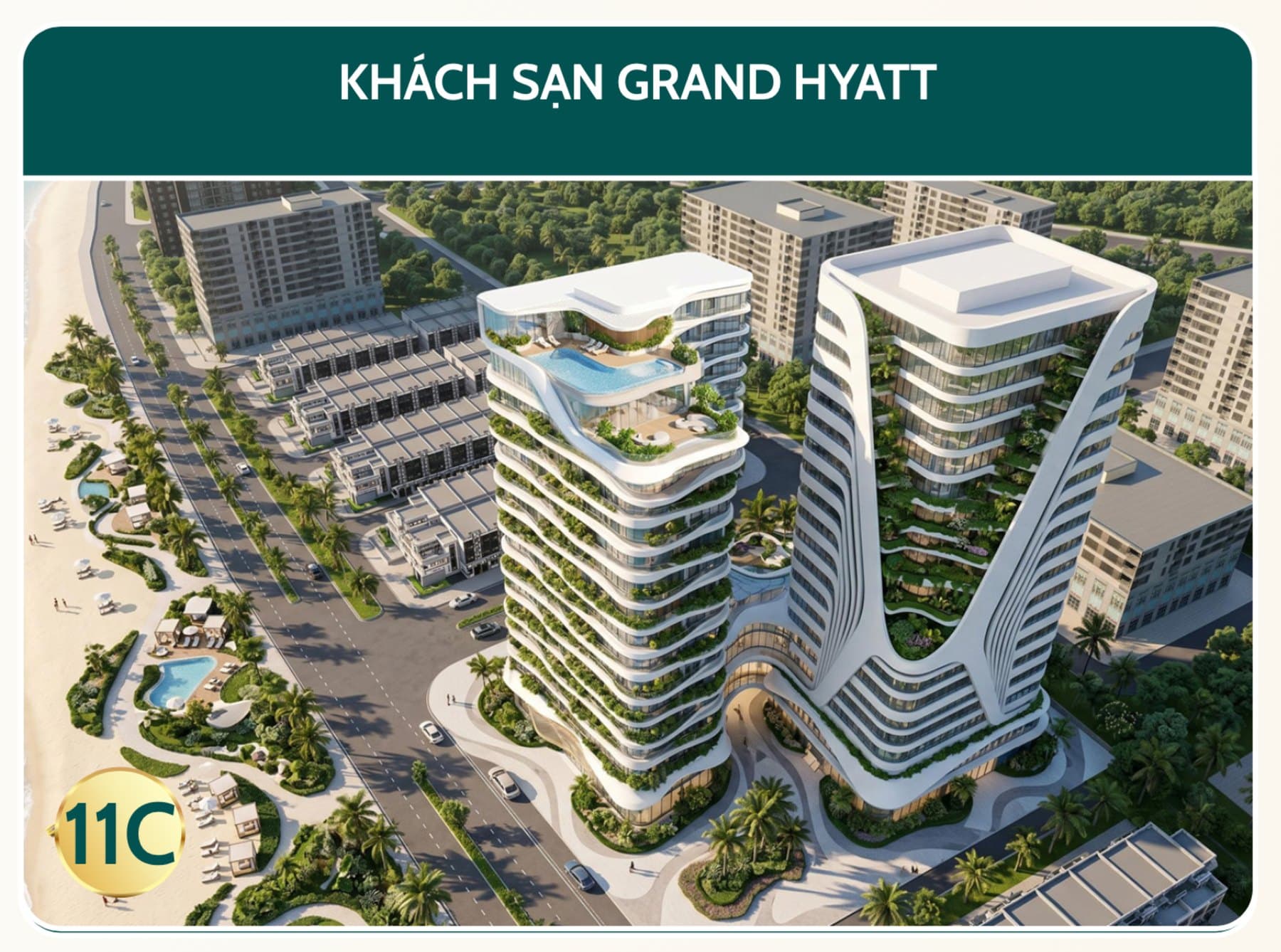Khách sạn Grand Hyatt, phối cảnh do chủ đầu tư phát hành
