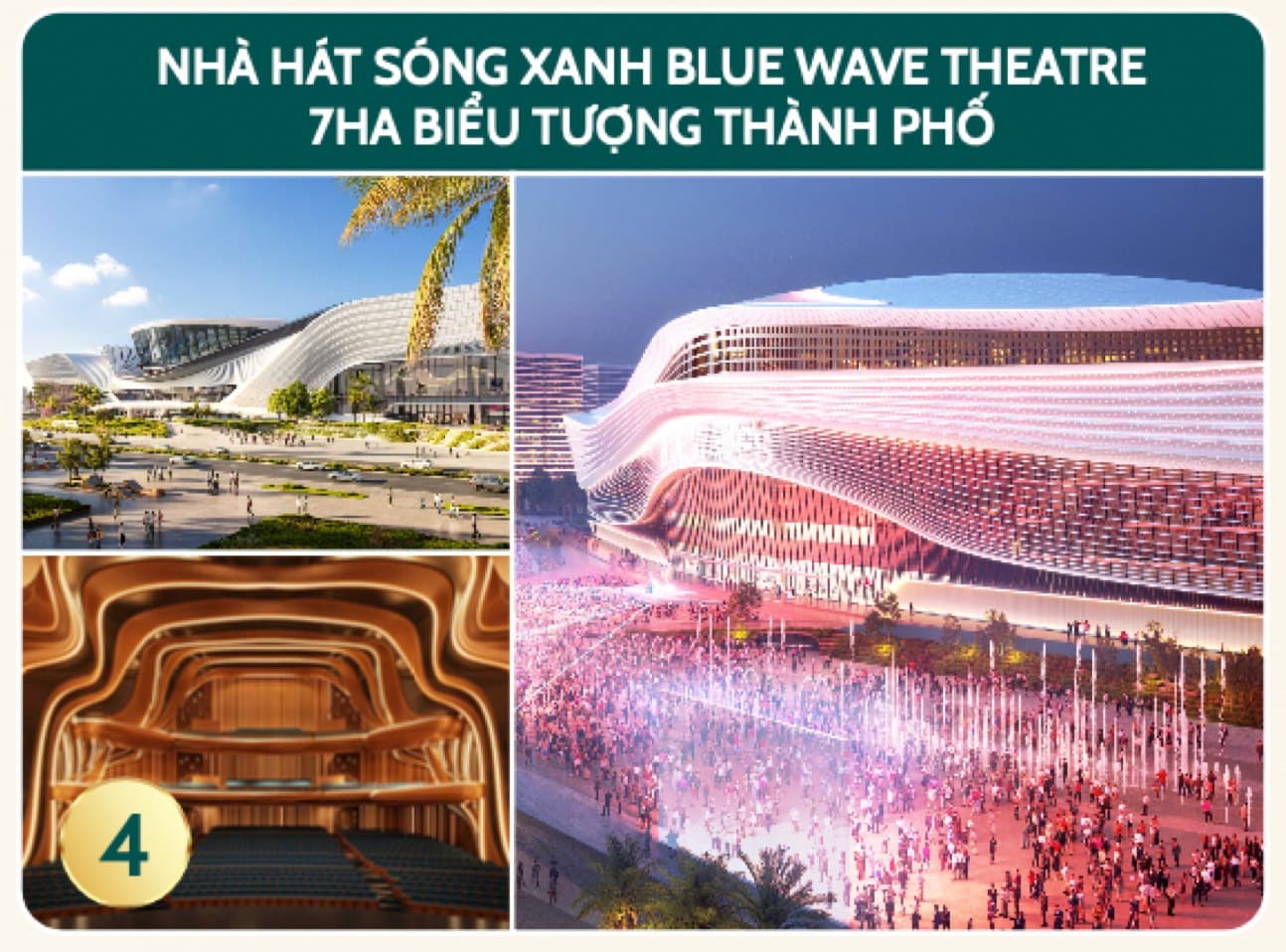 Nhà hát Sóng Xanh — 7 ha, phối cảnh do chủ đầu tư phát hành