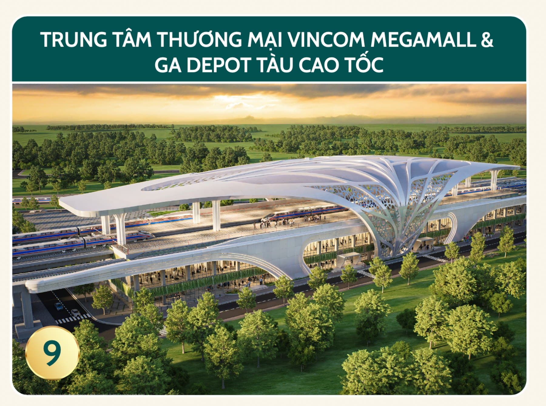 Vincom Megamall và ga depot tàu cao tốc, phối cảnh do chủ đầu tư phát hành