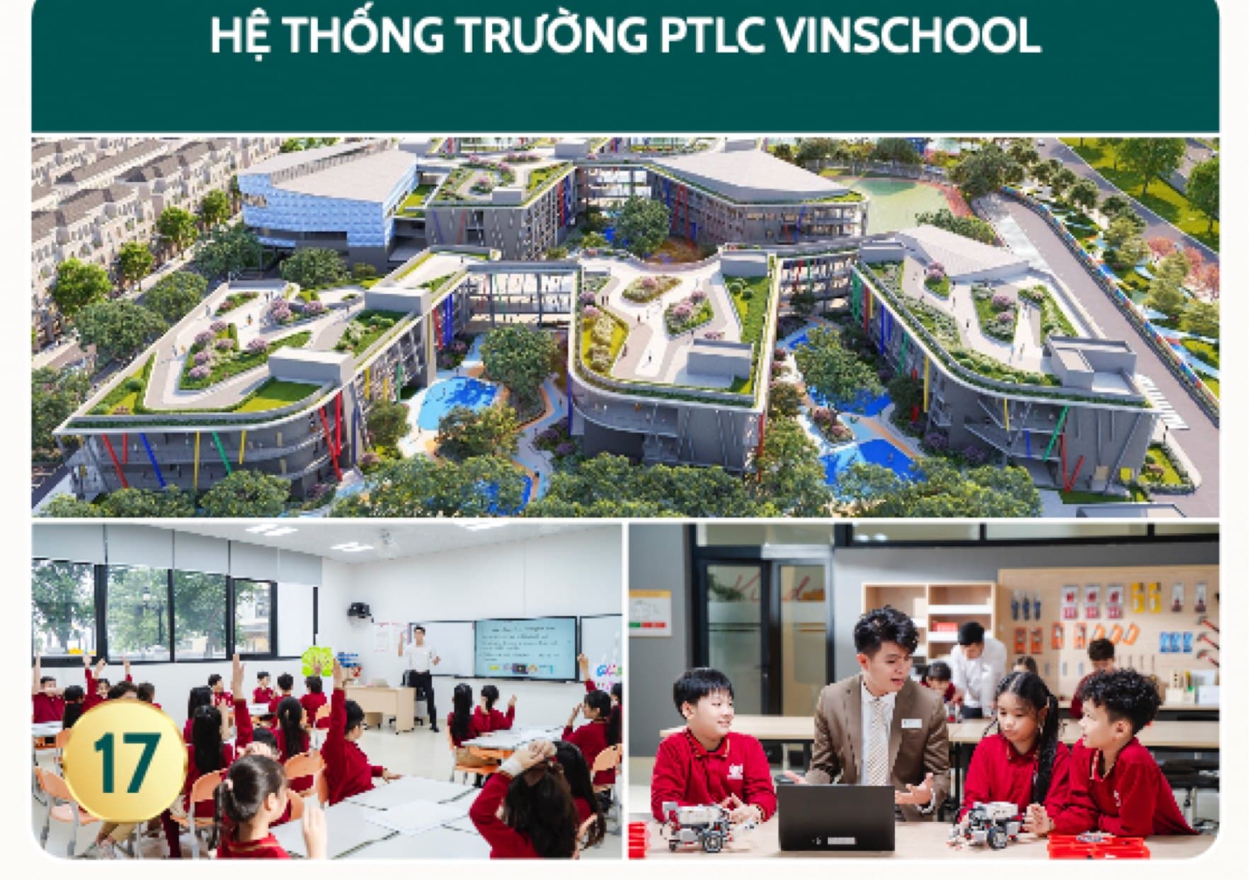 Hệ thống trường PTLC Vinschool, phối cảnh do chủ đầu tư phát hành