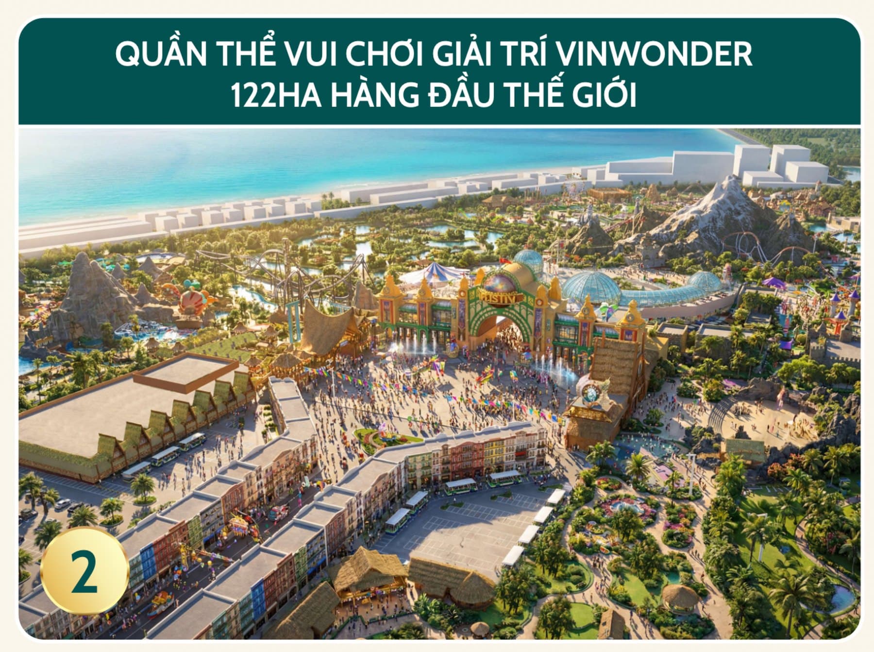 Quần thể VinWonders — 122 ha, phối cảnh do chủ đầu tư phát hành